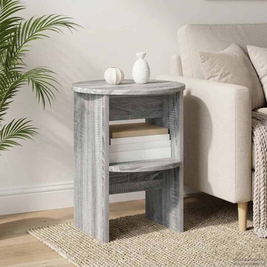 Sideskap 2 pcs Grå Sonoma Ø40 x 50 cm Konstruert tre Sideskap 2 pcs Grå Sonoma Ø40 x 50 cm Konstruert tre