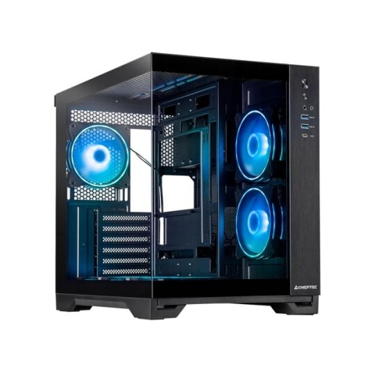 Chieftec Visio GM-30B TG Op Kabinett med Herdet Glass - Svart