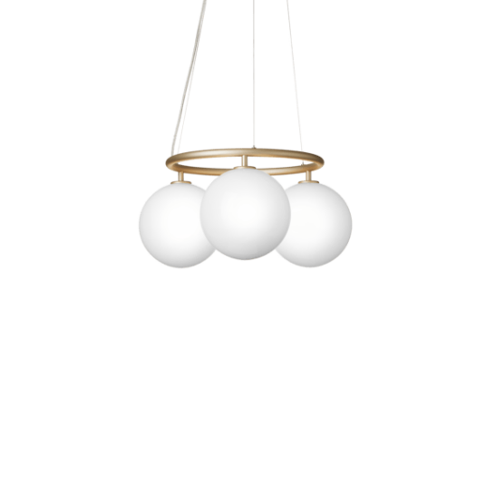 Nuura Miira 3 Sirkulært Taklampe Messing/ Opal