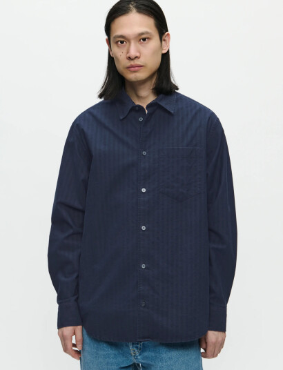 WOOD WOOD Wwnico Shirt 25201 - Navy - XL