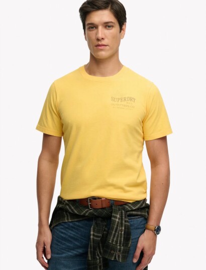 Superdry Outdoors Mountain Rlxd Tee   Yellow   S