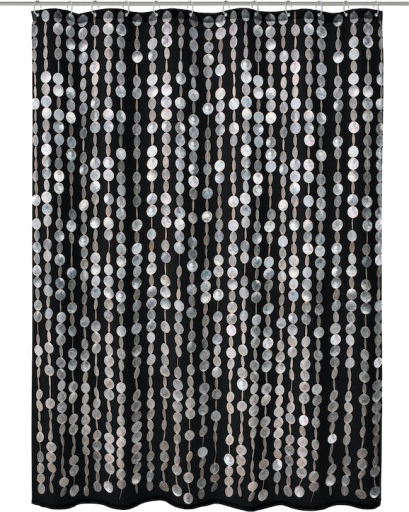 Kleine Wolke gardin perla sort 180x200 cm