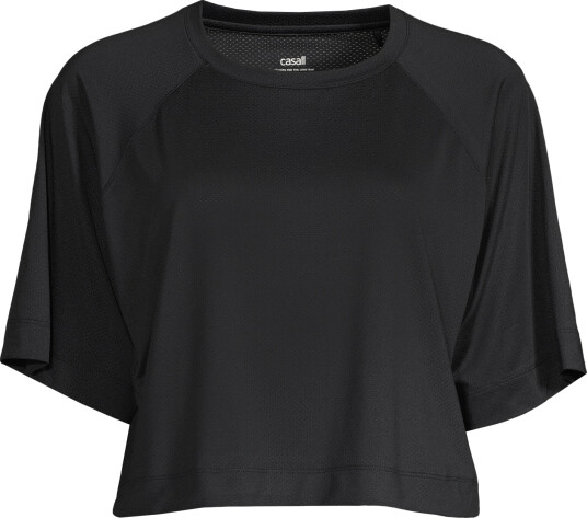 Casall Women's Laser Mesh Crop Tee Black L
