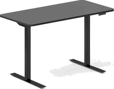 Hæve-Sænkebord Dna, Antracit 1200X600 Mm 2-Ben/Sort