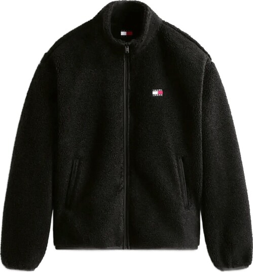 Tommy Jeans Tjm Rlx Badge Zip Thru Teddy Ext Black XXXL