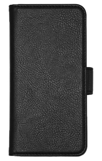 Essentials iPhone 11 Pro Ægte Flip Deksel i Ekte Skinn med Kortholder - Svart