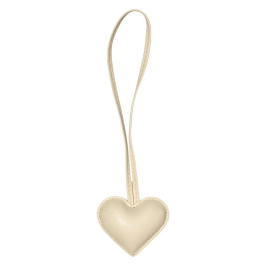 DARK Heart Bag Charm Pale Yellow 1pcs