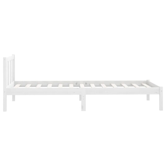 vidaXL Sengeramme hvit heltre furu 90x190 cm 3FT Single