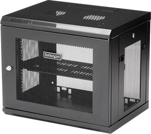 Startech 2 Post 9U 19" Wall Mount Network Cabinet Adjustable Depth 6-15" Startech 2 Post 9U 19" Wall Mount Network Cabinet Adjustable Depth 6-15"