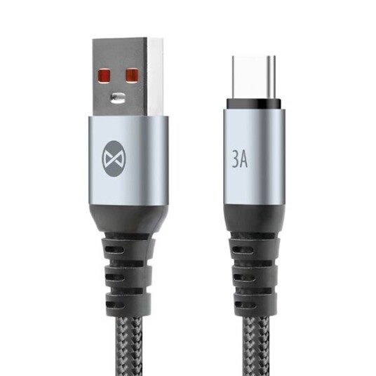 Forever Flettet USB Til USB-C Kabel 3A 1 m Forever Flettet USB Til USB-C Kabel 3A 1 m