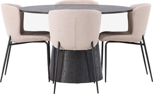 Venture Home Spisegruppe Lanzo med 4 stk stoler Modesto Svart Venture Home Spisegruppe Lanzo med 4 stk stoler Modesto Svart