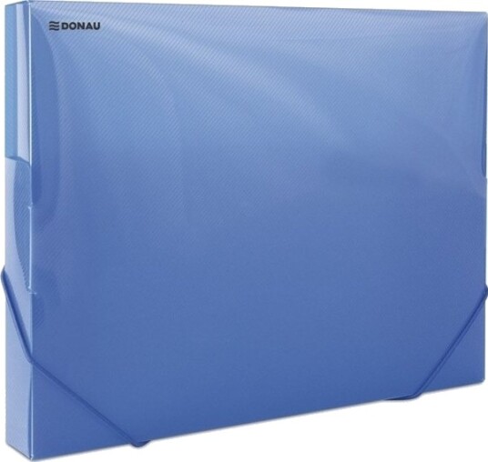 Donau Dokumentmappe/Perm A4 3 Cm Med Strikk Blå 8545001Pl 10