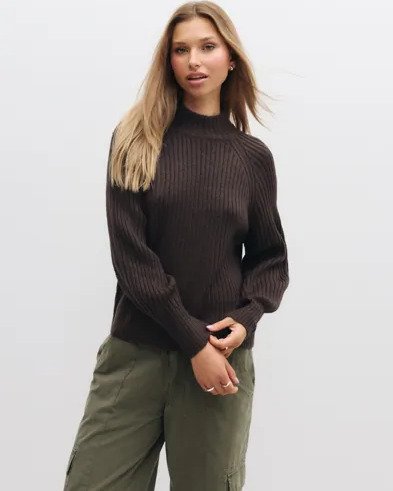 Only Brun Onlkalibu L/S Pullover Knt Noos