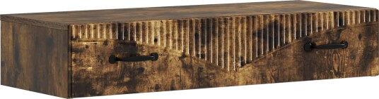 vidaXL Vegghengt Sidebord Røkt Eik 87,5 x 34,5 x 17 cm Konstruert tre