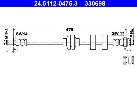 Bremseslange ATE 24.5112-0475.3