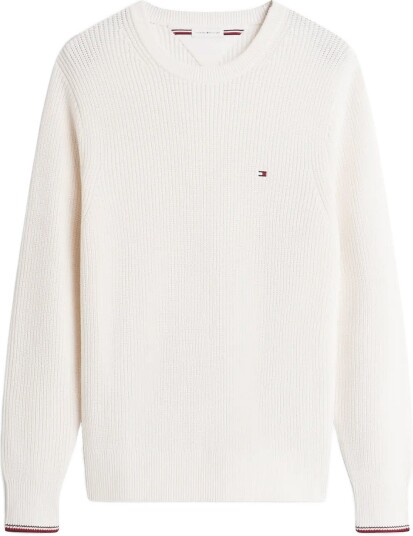 Tommy Hilfiger Rwb Rib Crew Neck Cream M
