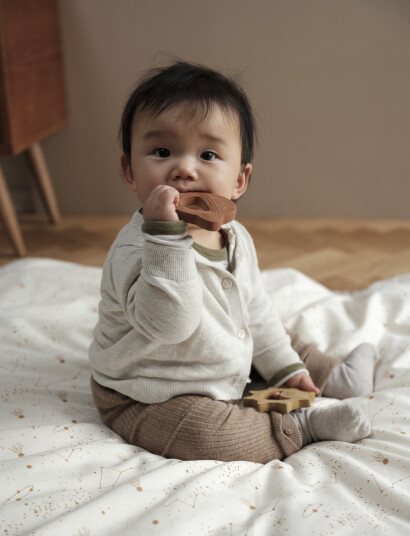 Fabelab Natural Rubber Teether - Planet - Cinnamon - Brown - 11.1X1.3X8CM Fabelab Natural Rubber Teether - Planet - Cinnamon - Brown - 11.1X1.3X8CM