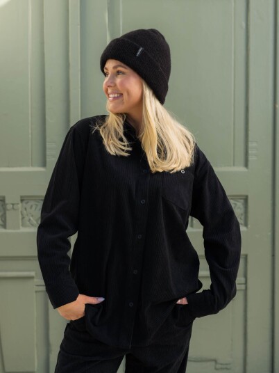 Twentyfour Mode Cord Skjorte Sort 34