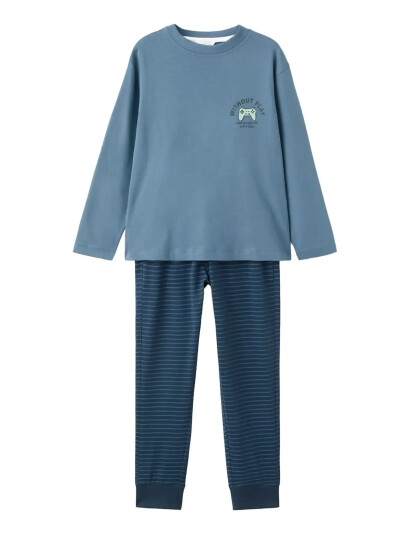 Mango Printed Long Pyjamas Blue 5 6