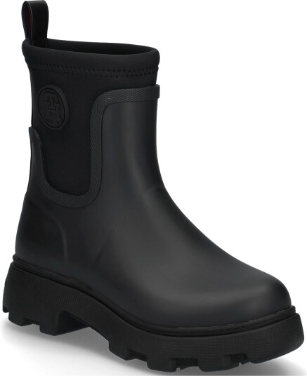 Tommy Hilfiger Th Stamp Warm Ankle Rain Boot Black 40