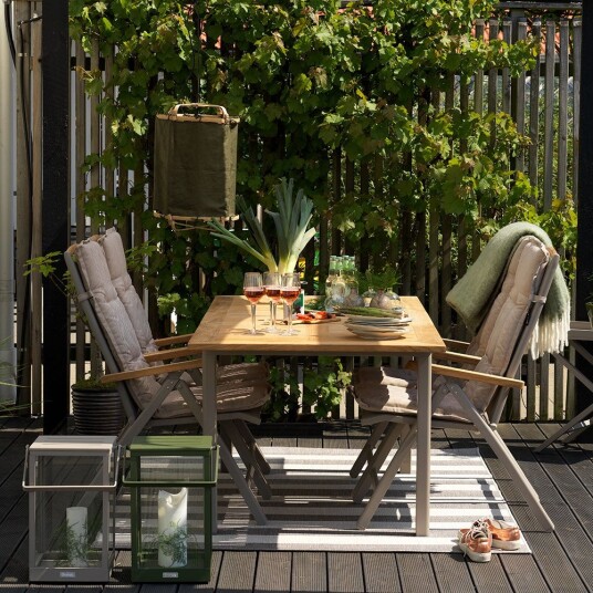 Brafab Andy & Lyon spisegruppe kaki/teak Brafab Brafab Andy & Lyon spisegruppe kaki/teak Brafab