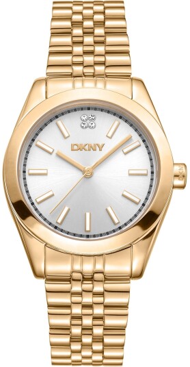 DKNY Dameklokke DK1L029M0055 Nolita Midi Sølvfarget/Gulltonet stål