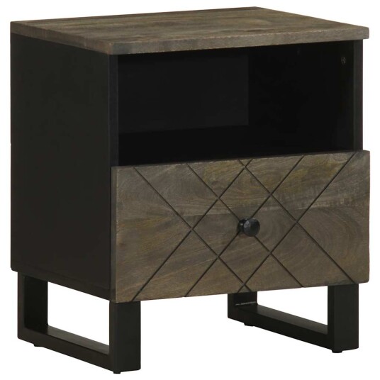  Nattbord svart 40x33x46 cm heltre mango 8721158447838
