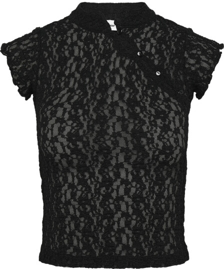 NOISY MAY Nmesmee Capsleeve Lace Top   Black   XL