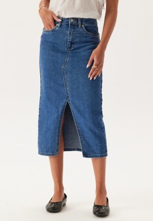 ONLY Onlsiri Front Slit Skirt Dnm Medium Blue Denim XS ONLY Onlsiri Front Slit Skirt Dnm Medium Blue Denim XS