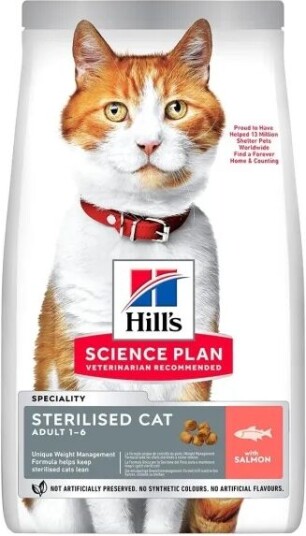 Hill's Science Plan Sterilisert Tørrfôr med Laks for Voksne Katter 15 kg