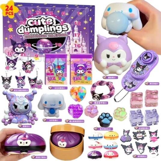 2026 Ny Squishy Bao Bun Adventskalender 24 dagers Nedtelling Blindboks Myk Stressavlastende Leketøysgave FY 1