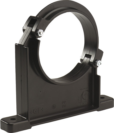 +GF+ 75 mm PP rørstøtte med brakett
