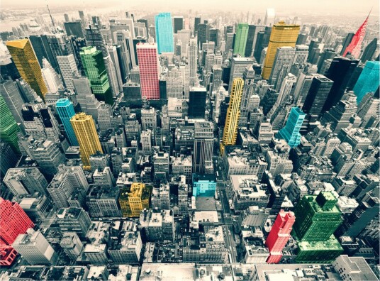 Fototapet New Yorks Colorful Reflections 250x193 - Artgeist sp. z o. o.