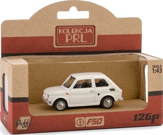 Daffi Pojazd Prl Fiat 126P Biły