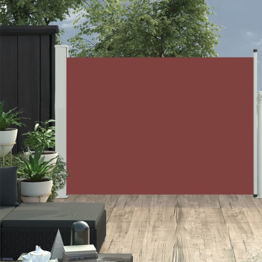 vidaXL Uttrekkbar sidemarkise 100x500 cm brun