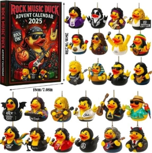 ROCK MUSIC DUCK Adventskalender   Julegave Akryl Anheng