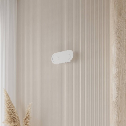 Euluna Elzear vegglampe, oval, hvit
