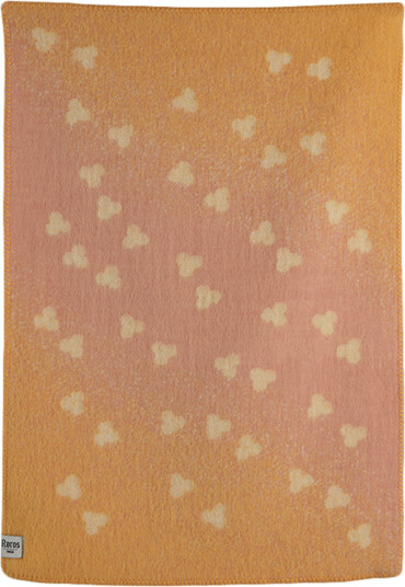 Røros Tweed Melvin babypledd rosa gult