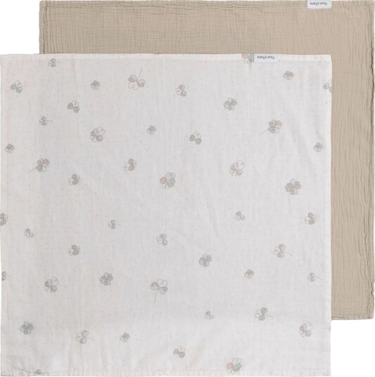 Baby's Only 65x65 Musselinteppe 2-Pakk Tender Beige/Clover