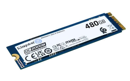 Kingston DC2000B 480GB M.2 PCIe 4.0 Enterprise SSD med 8500 MB/s skrivehastighet