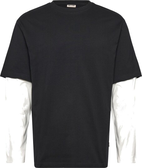 ONLY & SONS Onsfred Life Rlx Ss Double Sleeve Tee Black M