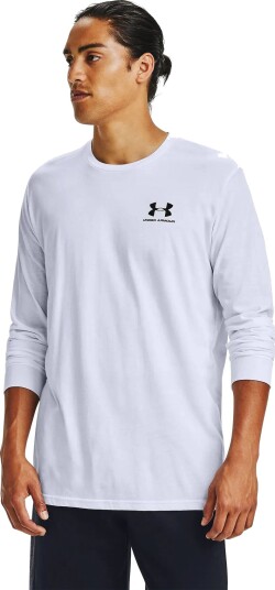 Under Armour Ua Sportstyle Left Chest Ls White XS