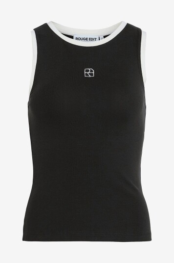 Rouge Edit   Singlet rouEsme S/L Tank Top   Svart