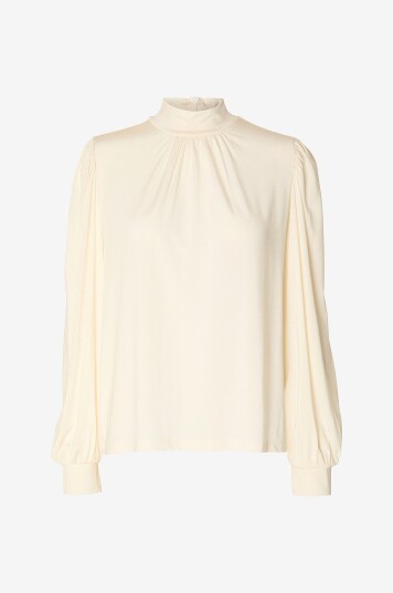 Selected FEMME - Topp slfSaya LS High Neck Top - Hvit