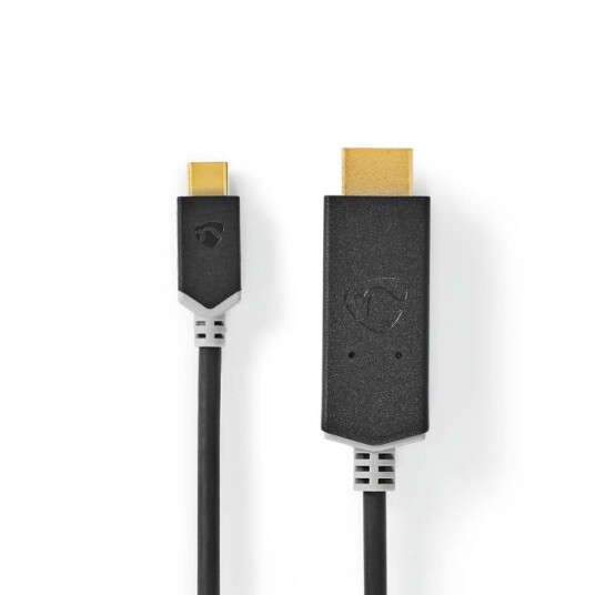 Nedis USB-C til HDMI-adapter 4K@60Hz 2m Gull belagt Antrasitt