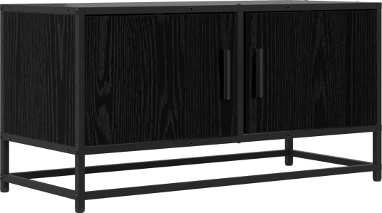 vidaXL TV-skap 80 x 34,5 x 40 cm Svart eik Konstruert tre vidaXL TV-skap 80 x 34,5 x 40 cm Svart eik Konstruert tre