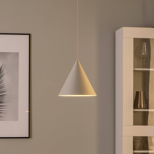 TK Lighting Cono pendellampe enkeltlys Ø 25 cm beige