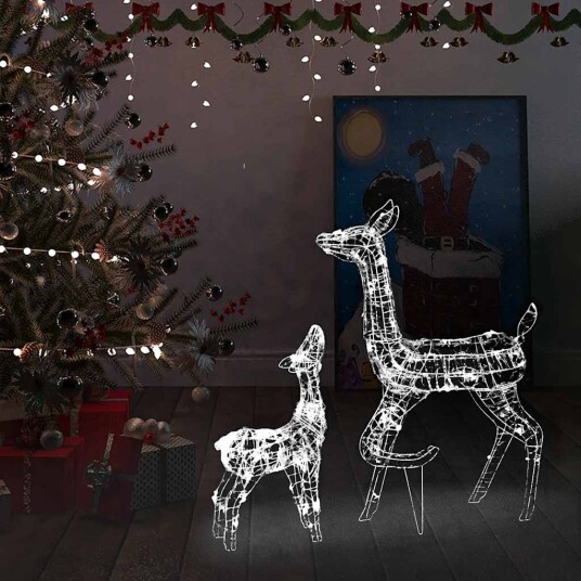 vidaXL Julereinsdyrfamilie akryl 160 LED 160 cm kaldhvitt vidaXL Julereinsdyrfamilie akryl 160 LED 160 cm kaldhvitt