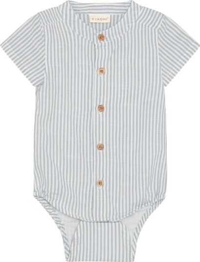 Blå Body Shirt Ss Woven Blue 80 Blå Body Shirt Ss Woven Blue 80