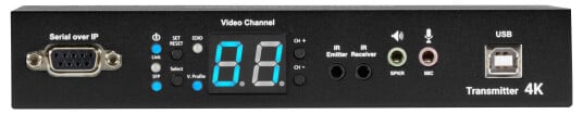 Black Box MediaCento IPX 4K Transmitter for Video og Lyd med Infrarød og USB - 1GbE, Fibre Channel